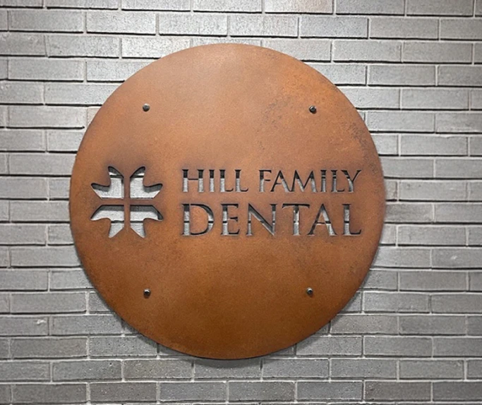 Hill Family Dental logo signage